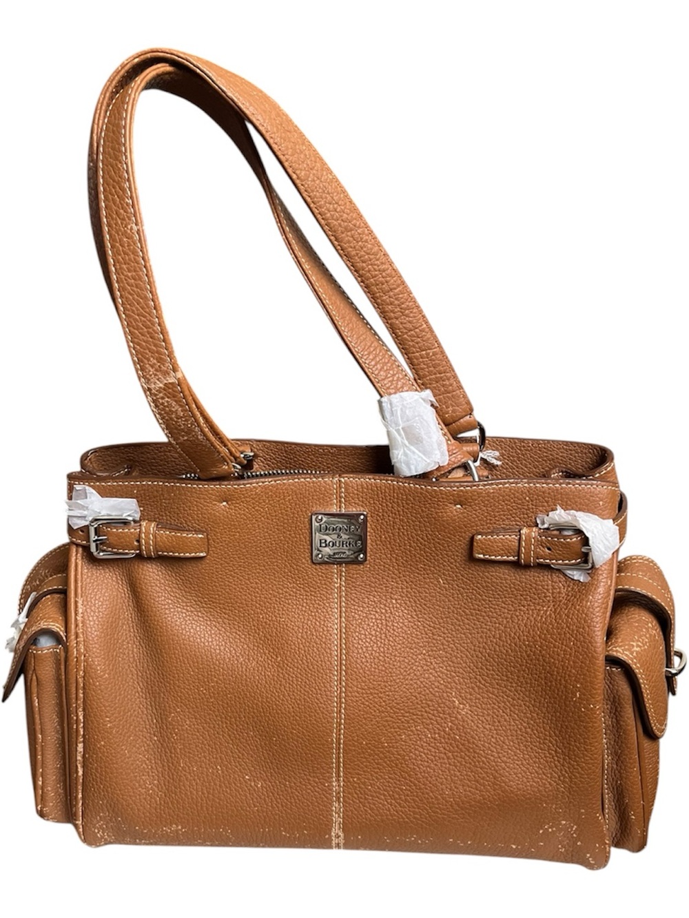 .DOONEY AND BOURKE SIDE POCKET TOTE BAG PURSE
